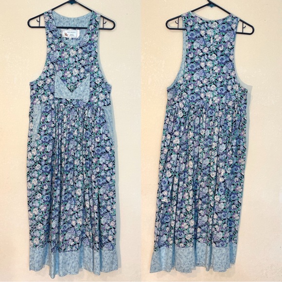 Dee’s Designs Dresses Handmade Dees Designs Floral Overall Maxi